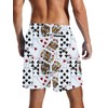 Fodyle Men's Swim Trunks Quick Poker Dry Beach Shorts with