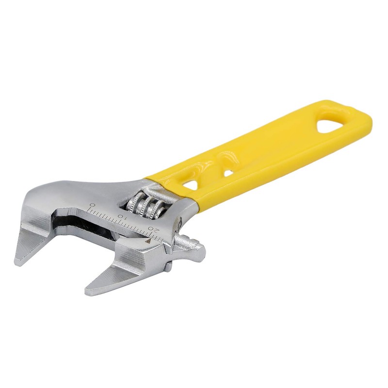 GETUHAND Extra Slim Jaw 4-Inch Adjustable Wrench, Silver, High Carbon