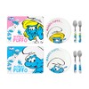 Home Smurfs Set of 4 Coloured Melamine Plate with 2