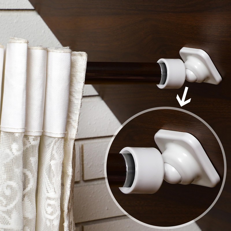 Newtay 4 Sets Angled Shower Rod Mount for Sloped Walls