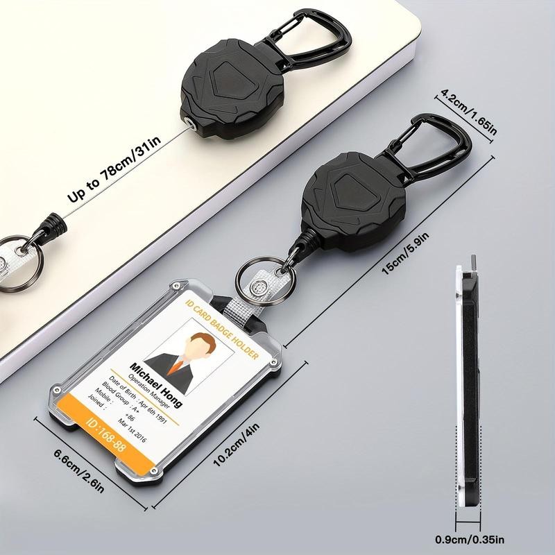 ID Badge Holder with Lanyard, 1 Count ID Card Holder,