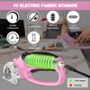 Cordless Electric Scissors - 4V Rechargeable Rotary Cutter with Safety
