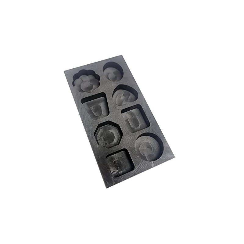 LLF 8-in-1 Graphite Casting Mold for Metal Refining, Scrap Gold