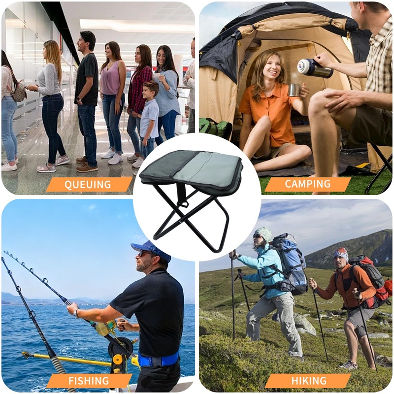SHENGHUISS Foldable Backpack Stool,Heavy Duty Pocket Chair for Adults,Comfortable Ultralight