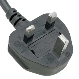 SF Cable 6 feet UK BS1363 3-pin plug to IEC C13 Power Cord (Thicker Wire)