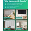BUBOS 4 PCS Acoustic Panels,24''x12'' Fabric Soundproof Wall Panels,Self-adhesive Sound