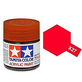Tamiya 81527 Acrylic Mini X27 Clear Red 1/3 oz