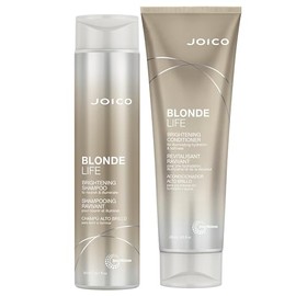 Joico Champú y acondicionador iluminador Blonde Life | Para cabello rubio | Añade suavidad y suavidad | Sin sulfatos | Fortificado con aceite de monoi