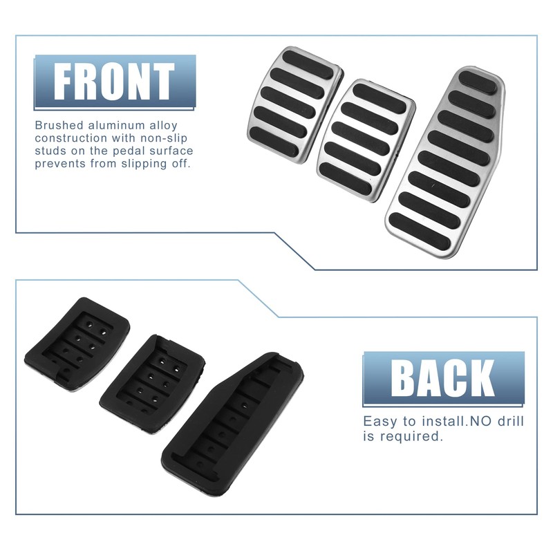 A ABSOPRO 3 Piece Car Accelerator Pedal and Brake Pedal