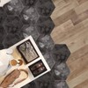 10Pcs Simulation Hexagonal Unique Pattern Waterproof Non-Slip Self Adhesive Tile