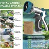 Garden Hose Nozzle, Heavy Duty Metal Water Hose Nozzle with