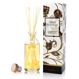 Urban Naturals Vanilla Orchid and Almond Scented Reed Diffuser Oil Set | Rich, Nutty Fragrance with Almond, White Orchid, Coconut Milk, Vanilla and Amber | Great Holiday Home Air Freshener