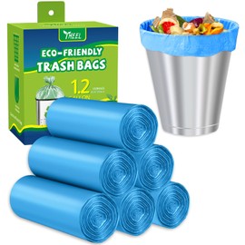 Small Trash Bags 1.2-Gallon: Small Garbage Bags for Bathroom Trash Bag Mini Trash Liners for Bathroom Bedroom Office (Blue, 150 Counts)