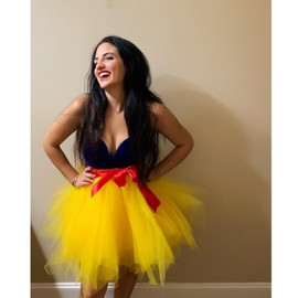 GOOBGS Women's 50s Ballet Skirt, Multi-Layer, Vintage Ballet Bubble Firt, Tulle, Petticoat, Puffy Tutu, yellow