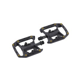 BBB Cycling Trail Bike Dual Function Pedals with Cleats SPD & Flat 9/16" Durable Aluminium Anti-Slip Adjustable Tension for MTB Urban Electric Bike DualChoice Trail BPD-62,Matt Black