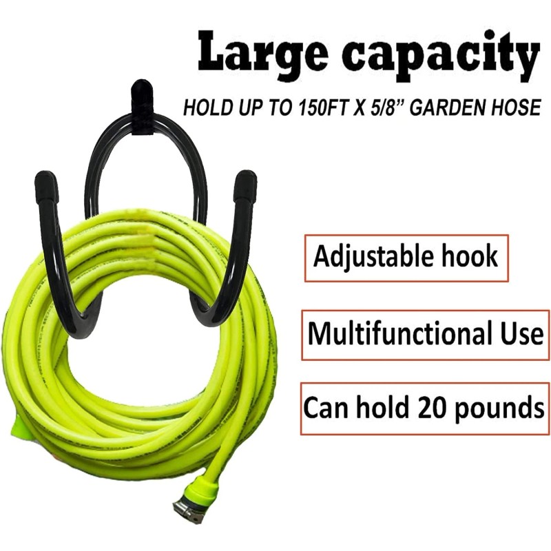 Pmsanzay 2 Pack Hose Hanger,Metal Hose Holder Wall Mount, Hook