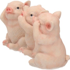 Nemesis Now Three Wise Pigs Figurine 11cm Pink