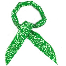 beiqilian Cooling Neck Wrap 100x5cm Green Printed Bandana Scarf for Men and Women
