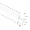 Shower Glass Door Seal Strip, 120 Inch Silicone Soft Shower