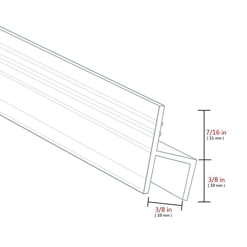 Shower Glass Door Seal Strip, 120 Inch Silicone Soft Shower