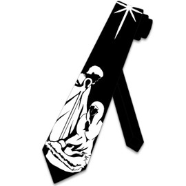 Three Rooker Manger Necktie for Men Christmas Ties Nativity Neckties Mens Religoius Ties