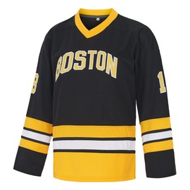 Happy Gilmore Youth Jersey 18 Adam Sanders 1996 Hockey Jersey Stitched Mesh Polyester Kid Ice Hockey Shirt Black L