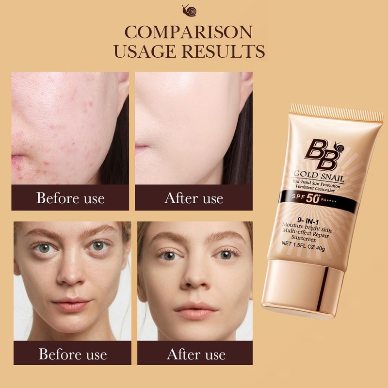 Korean BB Cream with SPF 50, 9 in 1 BB