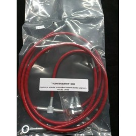 PPD RED +2" EXTENDED FRONT BRAKE LINES  & +2" STEM  KIT HONDA TRX450R TRX450ER