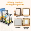 SOCROTO Art Canvas Storage Rack,Art Storage Organizer with Wheels,Metal Art