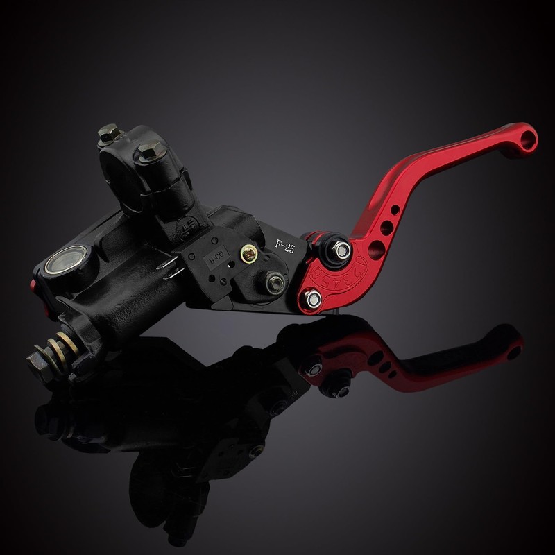 MZS Red 7/8 Motorcycle Levers Set Brake Master Cylinder Clutch