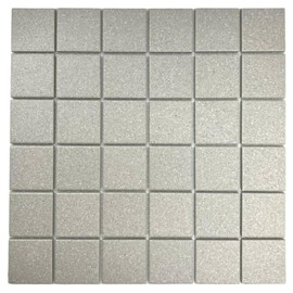 Tenedos Grey Speckled 12x12 Unglazed Porcelain Mosaic Tile Italian Square Design 1 Sheet for Kitchen Backsplash, Bathroom Walls, Floors, and Accent Walls