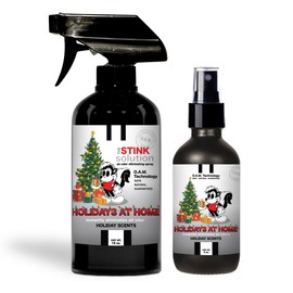 The Stink Solution Holiday Odor Eliminating Spray For Must, Leftover Food, & More! Safe To Spray On Skin, Furniture, & More. Incredibly Effective & Works Instantly. - 16 oz, 1 4 oz (Holiday Scents)