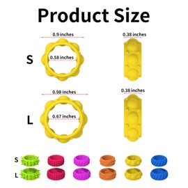 Fidget Sensory Rings for Autism & ADHD, 12-Pack Anxiety & Stress Relief Finger Toys for Kids & Adults, Durable, Portable, Focus & Sensory Stimulation for Classroom & Office Use