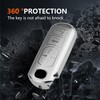 Funda de llavero de plata pulida con llavero resistente para