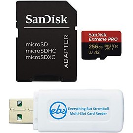 SanDisk Extreme Pro MicroSDXC 256GB Tarjeta de memoria funciona con GoPro Action Camera Hero 12 Black (SDSQXCD-256G-GN6MA) Paquete con 1 lector de