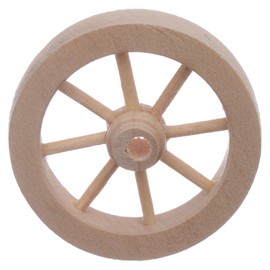 Wooden Cart Wheel 4cm Diameter for DIY Nativity Scene