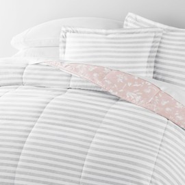 Linen Market Reversible Twin/Twin XL Comforter Set (2 Piece) - Bring Luxury Home with Our Soft and Lightweight Down Alternative Comforter Twin Size - This Includes Your Comforter and 1 Pillow Sham