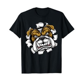 Bulldog Dog Mean Animal Cartoon Character T-Shirt