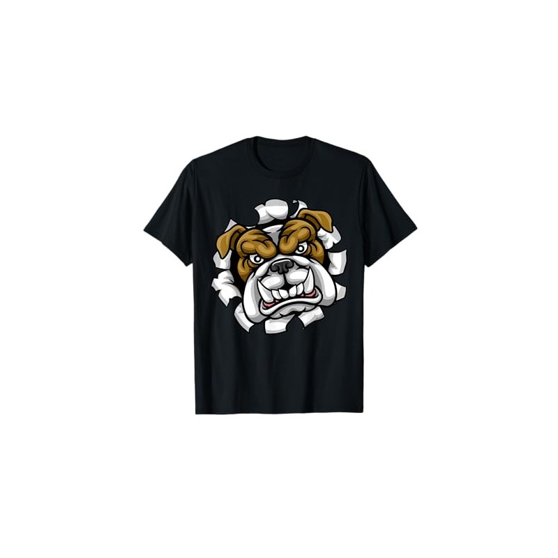 Bulldog Dog Mean Animal Cartoon Character T-Shirt