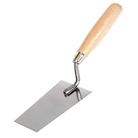 Toolty Stainless Steel Bucket Trowel - 150mm - Wooden Handle - for Scooping and Scraping: Mortar, Cement, Plaster - Masonry, Brickwork DIY - TLTY-0202