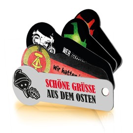 Einkaufswagenlöser ® Ossi Set / Key Fob Shopping Chip with Key Finding Service / Removable Shopping Trolley Token Metal Chip Shopping Trolley Key Finder / Pack of 5