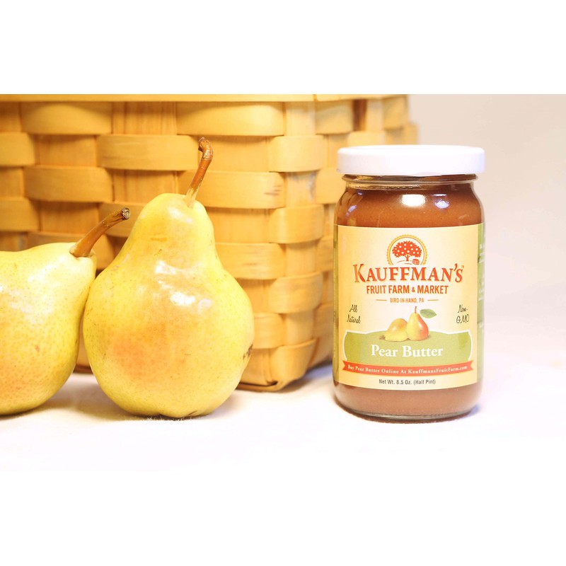 Kauffman Orchards Homemade Pear Butter Spread, 8.5 Oz. (Pack of