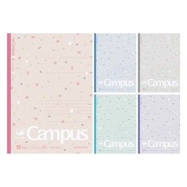 Kokuyo NO-GS3CWAT-L1X5 Smart Campus Notebook, B5, Dot A Ruled, 5 Color Pack, Sheer Stone