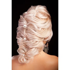 18 Pcs Wedding Pearl Hair Pins Bridal Pearl Rhinestone Hair Pins Hair Accessories for Bride Bridesmaid Women Girls Gold