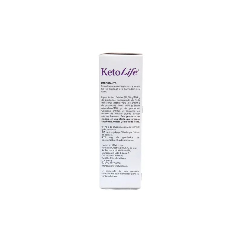 Endulzante Fruta del Monje con Eritritol Super Life, 80 Sobres