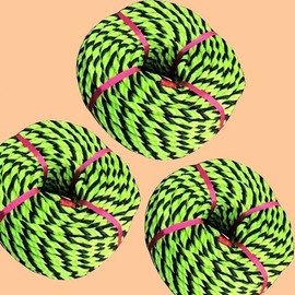 Safety rope, fluorescent rope, green, black, all-purpose rope, 14mm 110M