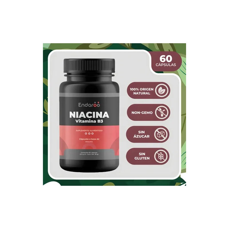 Niacina Vitamina B3 Premium 60 Cápsulas