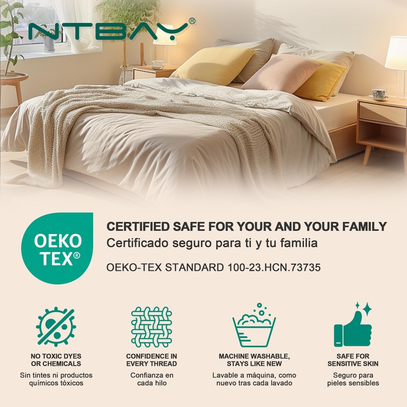NTBAY Queen Pillowcase - 1 Pack Brushed Microfiber 20x30 Pillowcase
