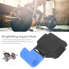 Hapivida Grips Power Hook, Non-Slip Weight Lifting Hook for Bodybuilding, Strength Training, Deadlifts, Chin Pulling and Training (Blue)