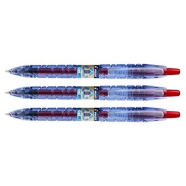 Pilot Pack of 3 B2P Gel Ink Ballpoint Pens Medium Point Redaa